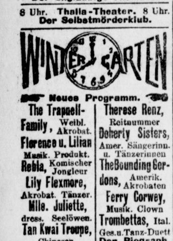 Berlin Wintergarten June 1908